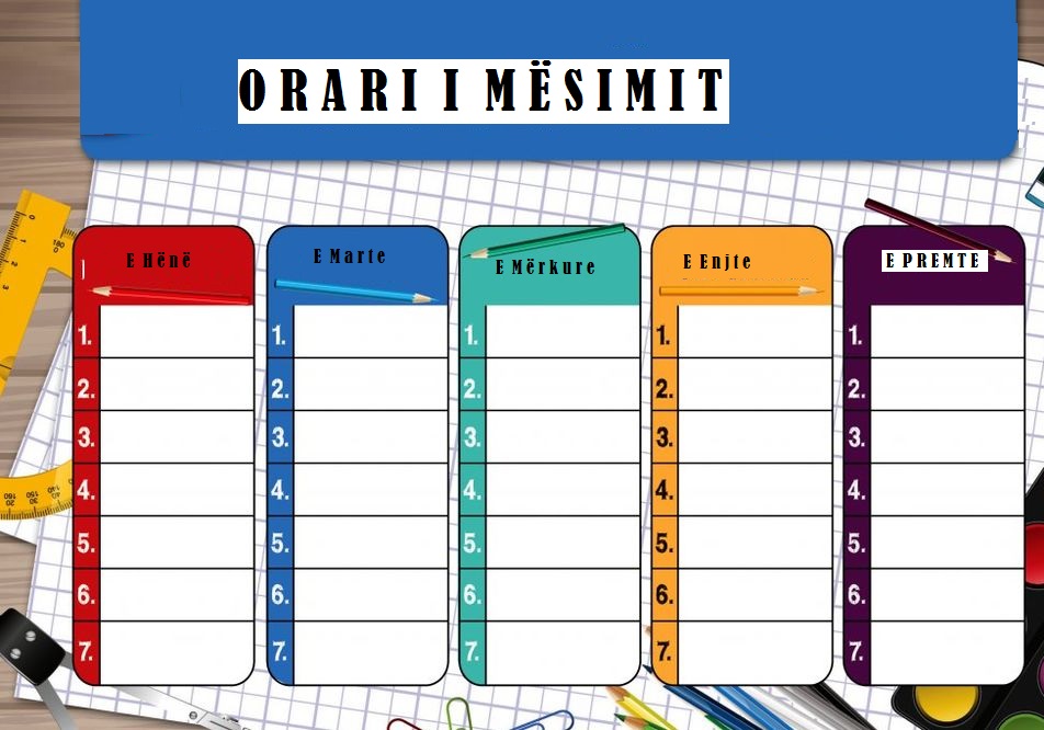 Orari I M simit Nga Data 26 01 2026 T Vitit Shkollor 2025 26 SHMT 